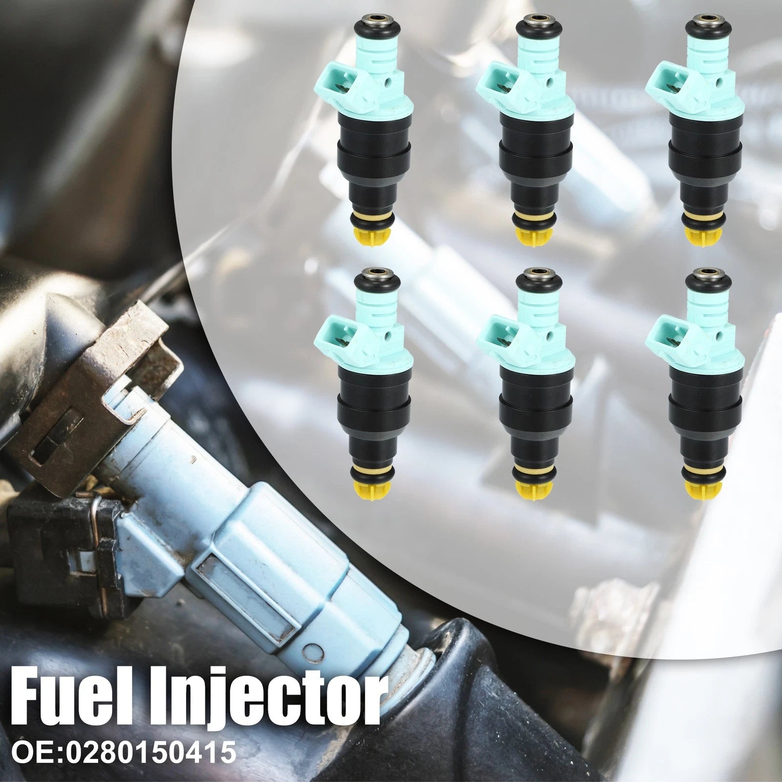 6Pcs Fuel Injector Replacement for BMW 525i 2.5L 3.0L (1995–2006)
