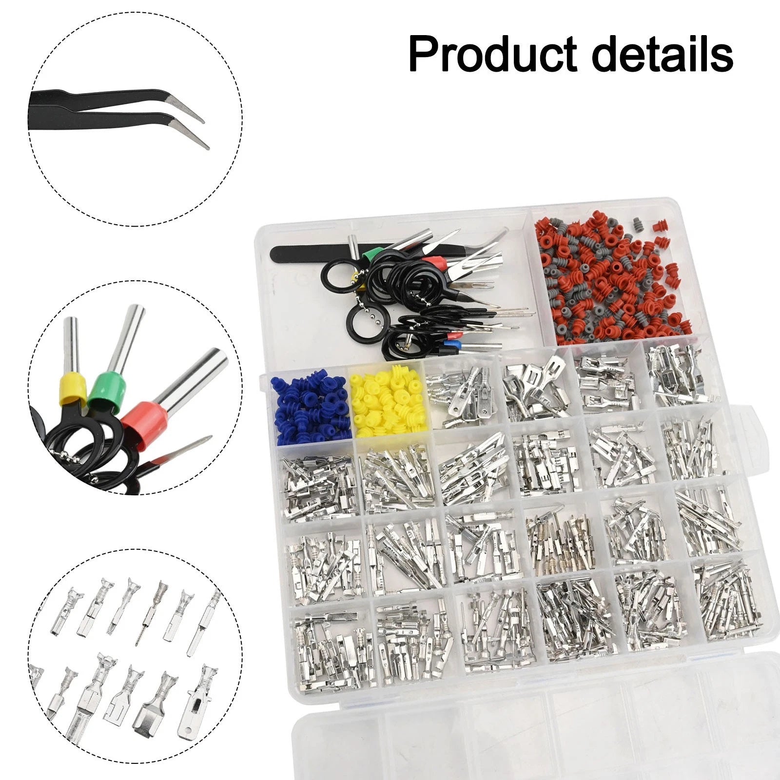 660Pc Electrical Wire Terminal Set with Removal Tools for Universal Use