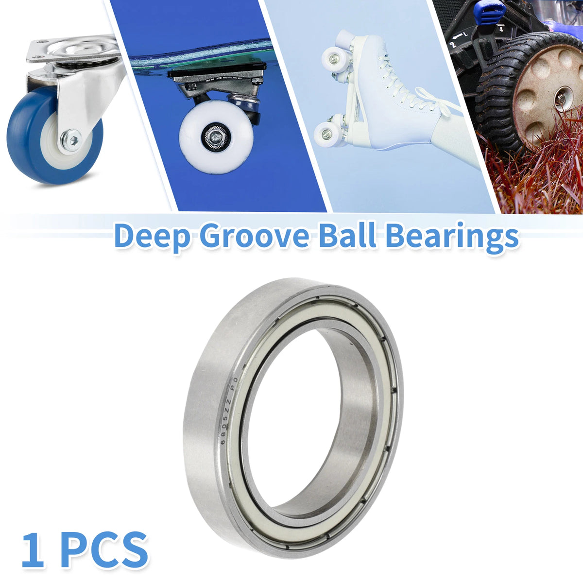 1 Pc 6805ZZ Deep Groove Ball Bearing for Scooter Skateboard (P0 25x37x7mm)