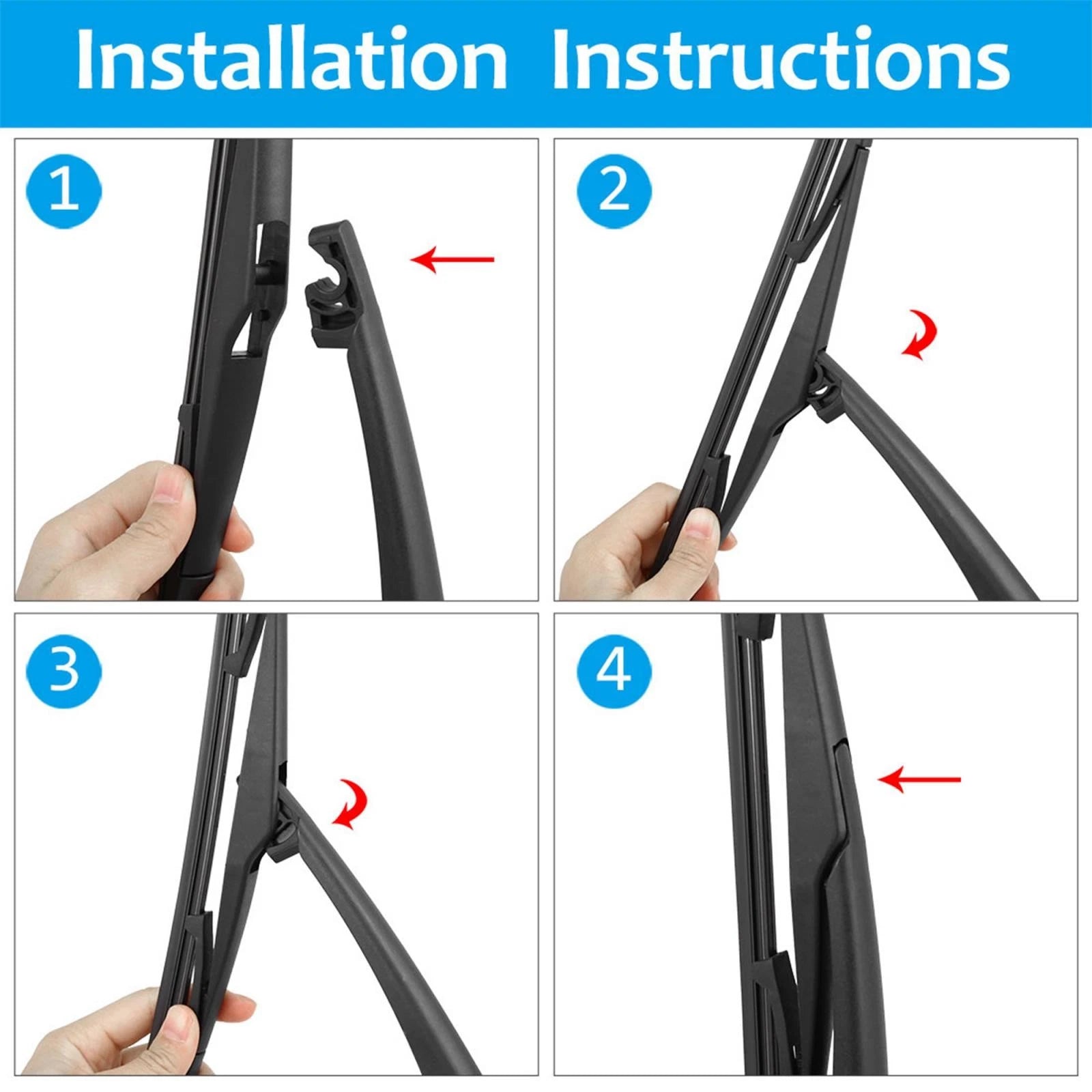 Rear Windshield Wiper Blade Arm Set Replacement for Hyundai I30 (2007–2012)