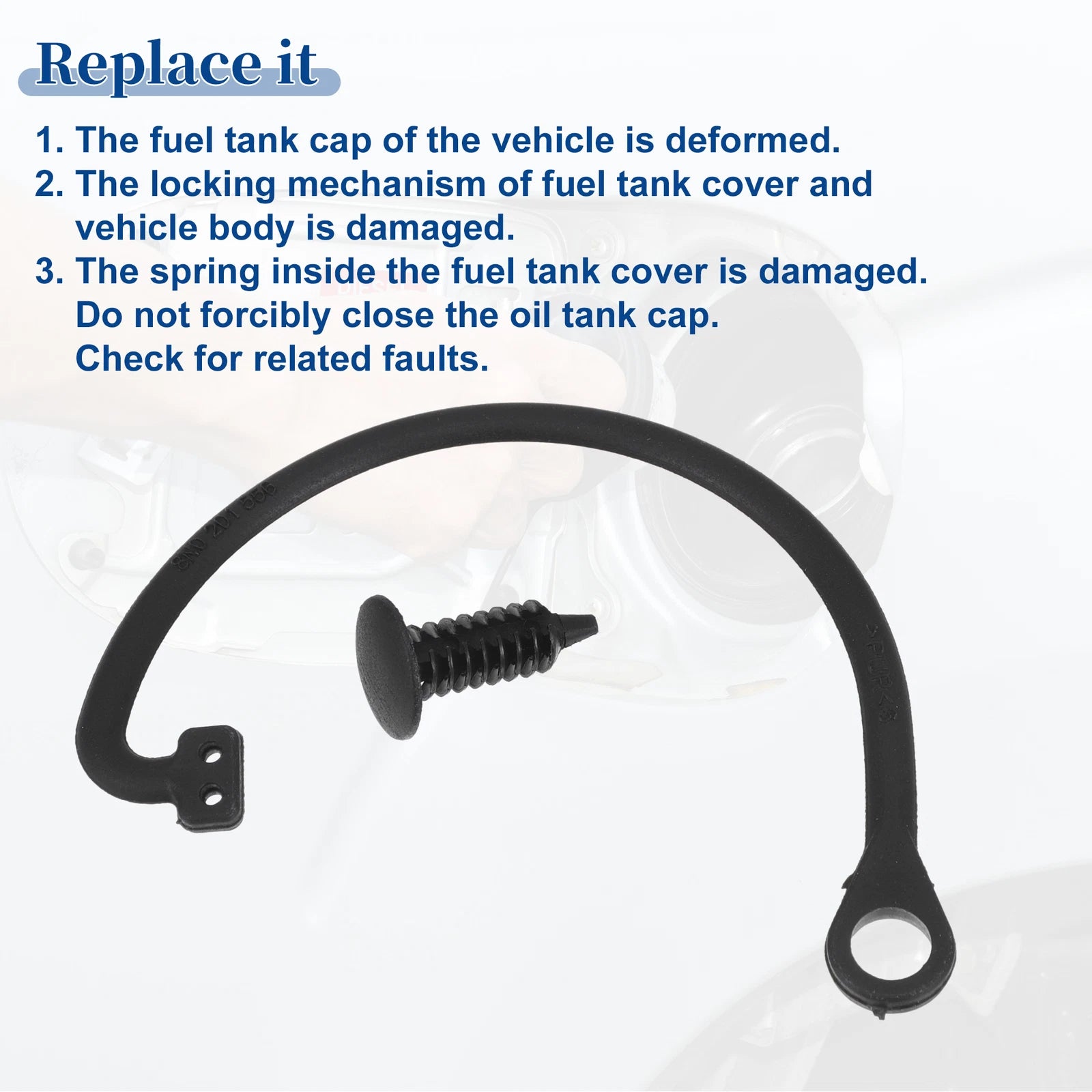 Fuel Tank Cap Tether for VW Beetle (1998–2001) No. 1H0201553B
