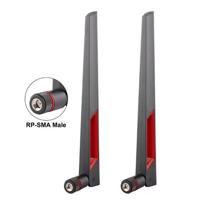 2X 6dBi Tri-Band Antenna for WiFi 6E Routers and Cards