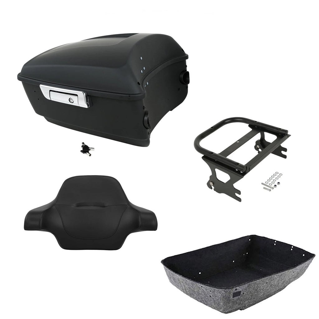 Matte Black Trunk Backrest Mount Rack for Harley Electra Glide (1997–2008)