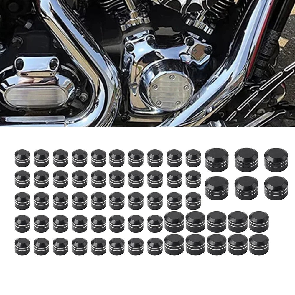 62X Engine Bolt Caps Cover Kit for Harley Touring Road King Street Glide (2017–2024)