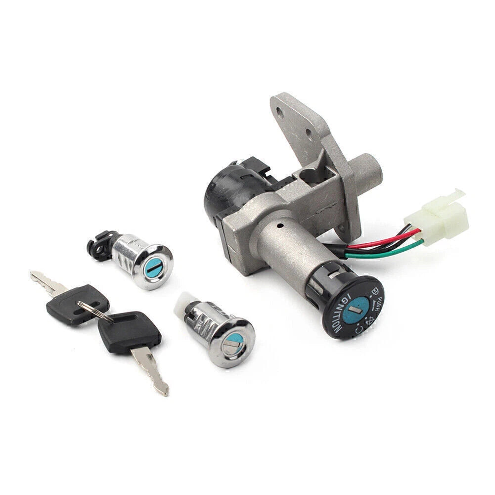 Ignition Switch Key Lock Gas Tank Cap Set for GY6 50CC (2000–2023)