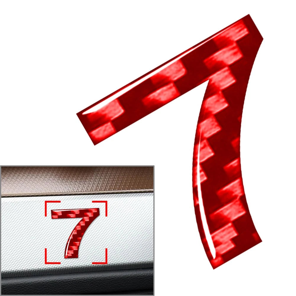 Car Badge Emblem Number 7 Decal for