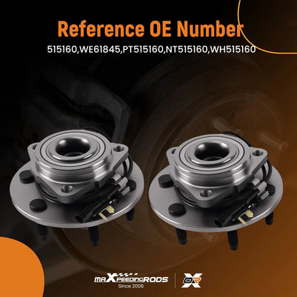 Front LH RH Wheel Bearing Hub Kit for GMC Sierra 1500 (2014–2019) 515160 ABS