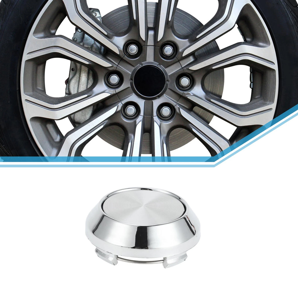 64mm Wheel Center Hub Cap for Universal SUV Van (Durable Plastic Silver Tone)