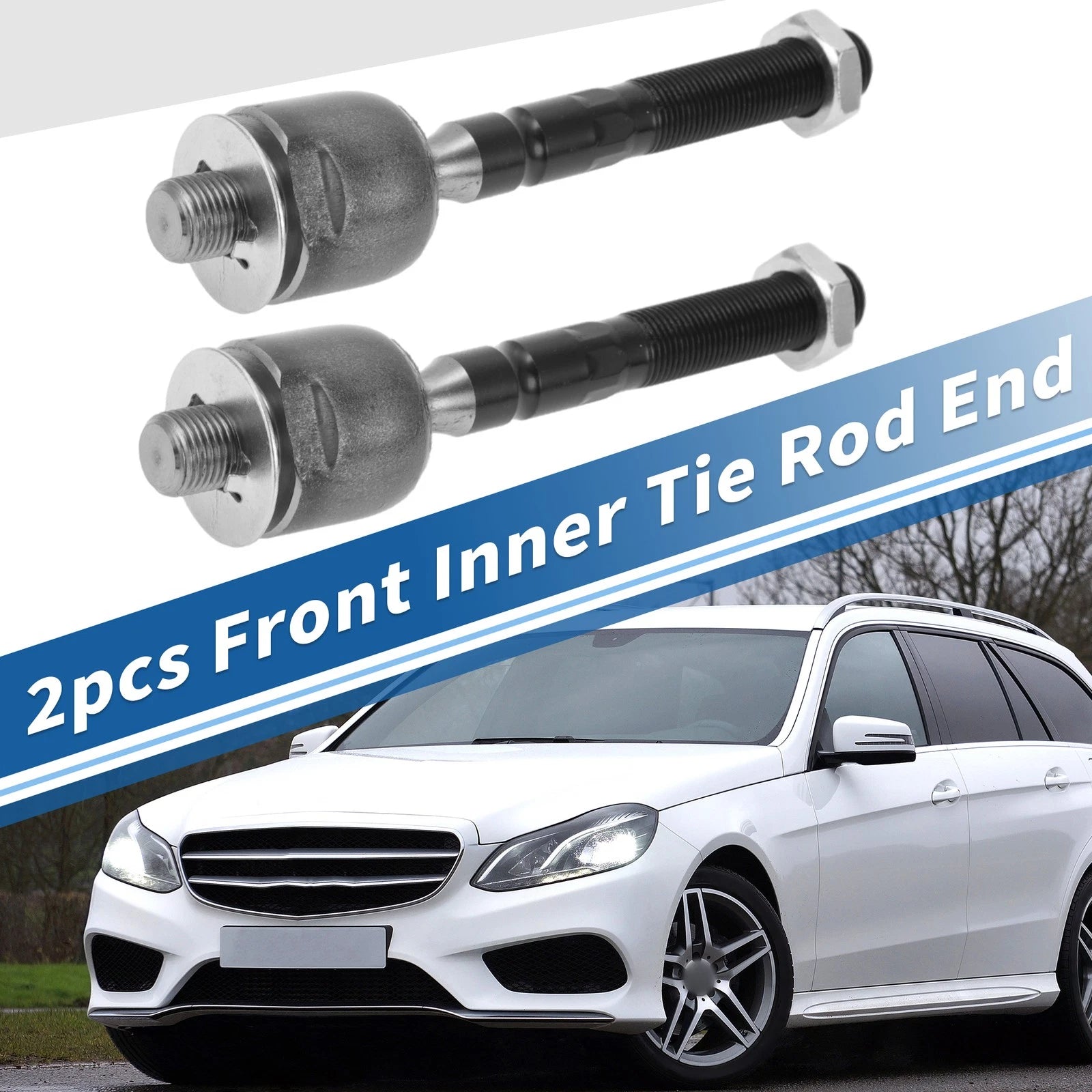 2 Pcs Front Inner Tie Rod End Links for Mercedes-Benz ML320 (1998–2003)