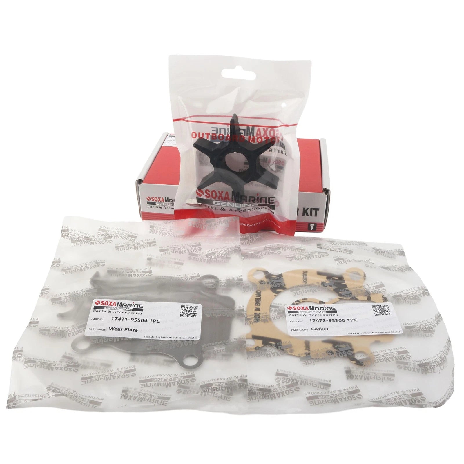Water Pump Impeller Repair Kit for Suzuki DT 75 85 HP (2-Stroke) (17400-95351)