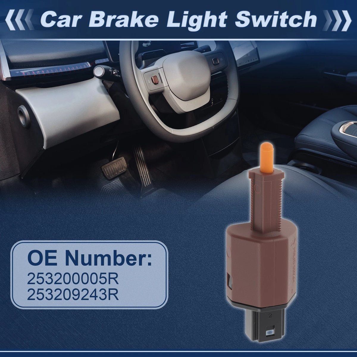 Brake Light Switch for Renault Grand Scénic III (2012–2016) 253200005R