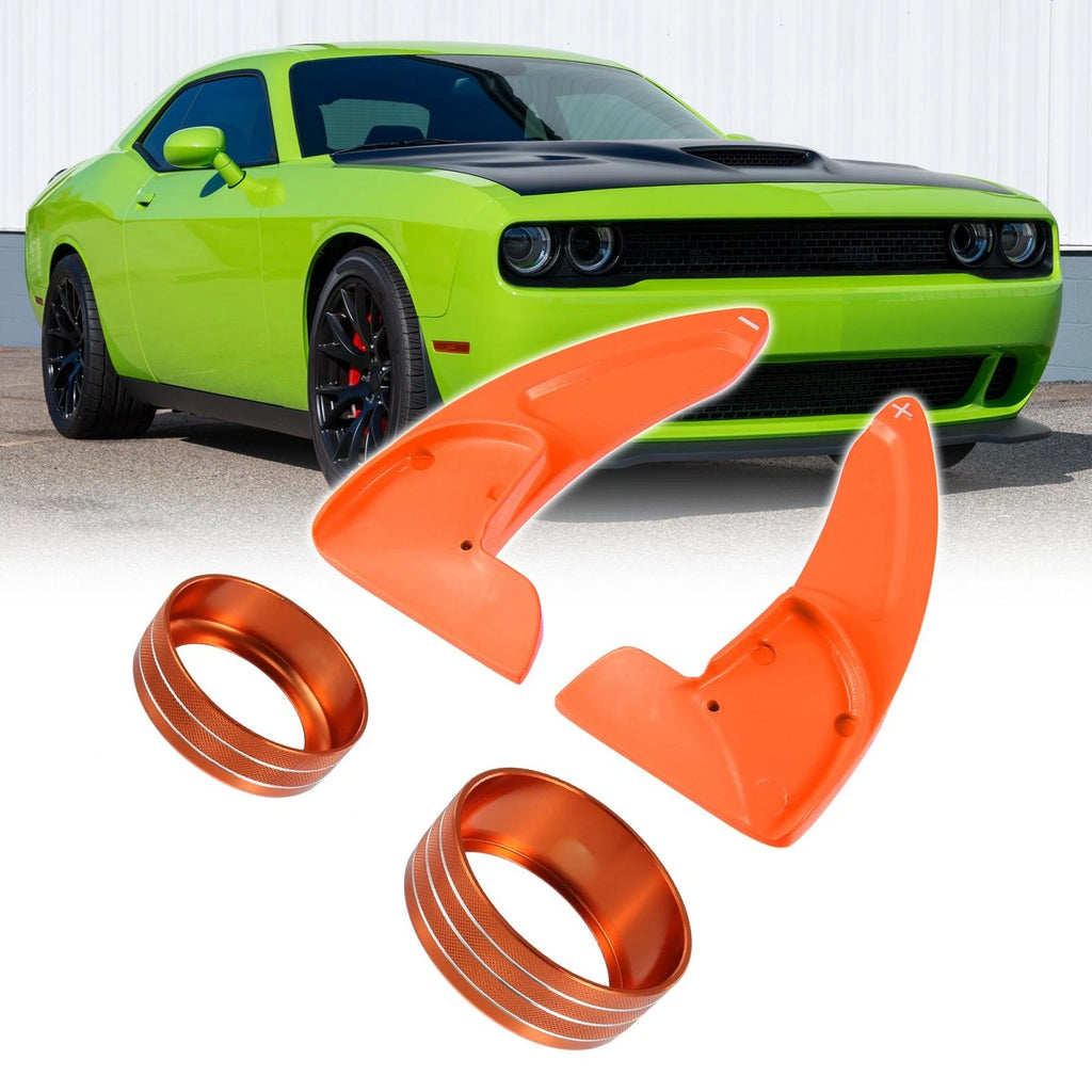 Interior Paddle Shifter AC Volume Knob Cover for Dodge Charger (2015–2023)