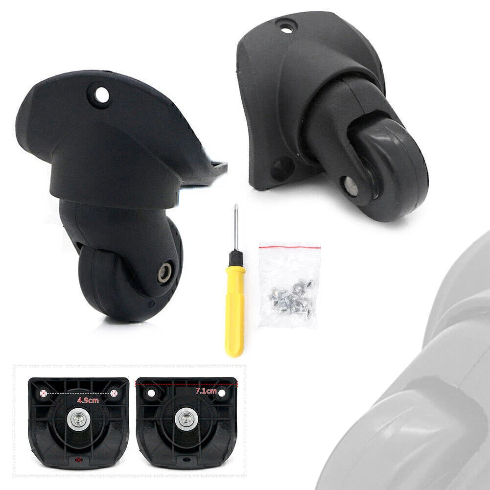 2X Swivel Trolley Wheel Replacement for Suitcase Luggage Bag W16