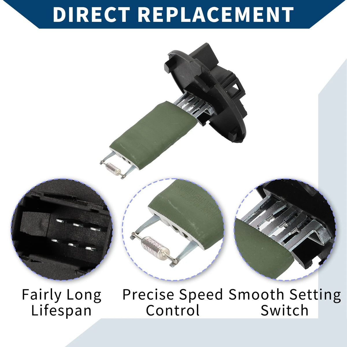 HVAC Blower Motor Resistor No. 6441CT for Citroen C3 II SC (2009–2024) & DS3 (2009–2015)