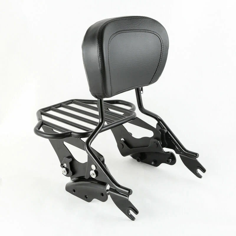 Backrest Sissy Bar with Rack 4-Point Docking Kit for Harley Touring (2009–2013)