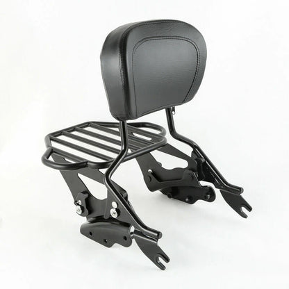 Backrest Sissy Bar with Rack 4-Point Docking Kit for Harley Touring (2009–2013)