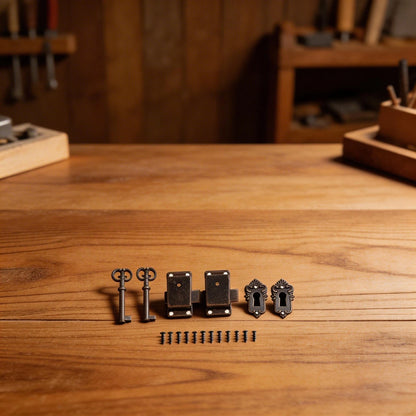 Drawer Lock with Key for Antique Small Box Cabinet