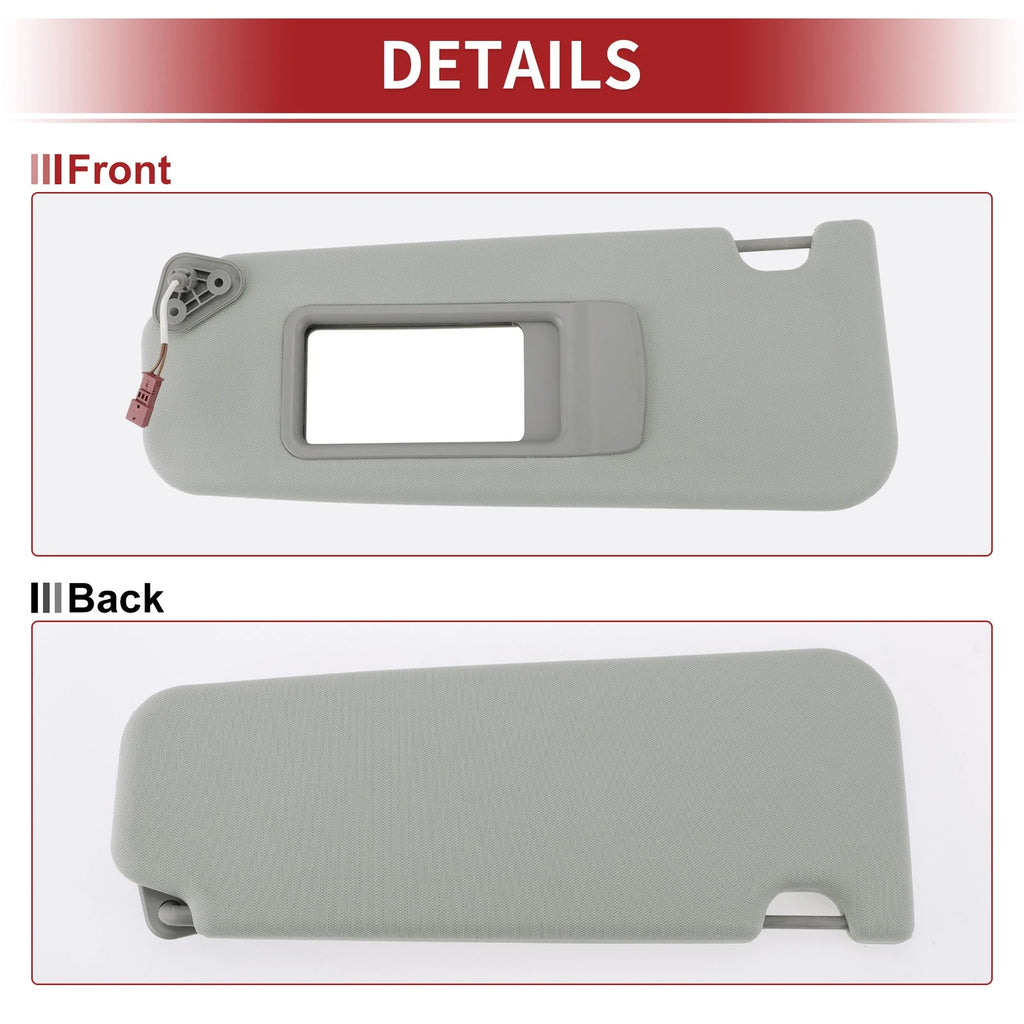 Left Sun Visor for BMW 3 Series E90 E91 (2005–2013) No. 51167252007