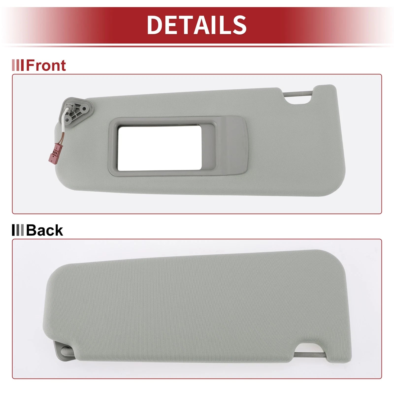 Left Sun Visor for BMW 3 Series E90 E91 (2005–2013) No. 51167252007