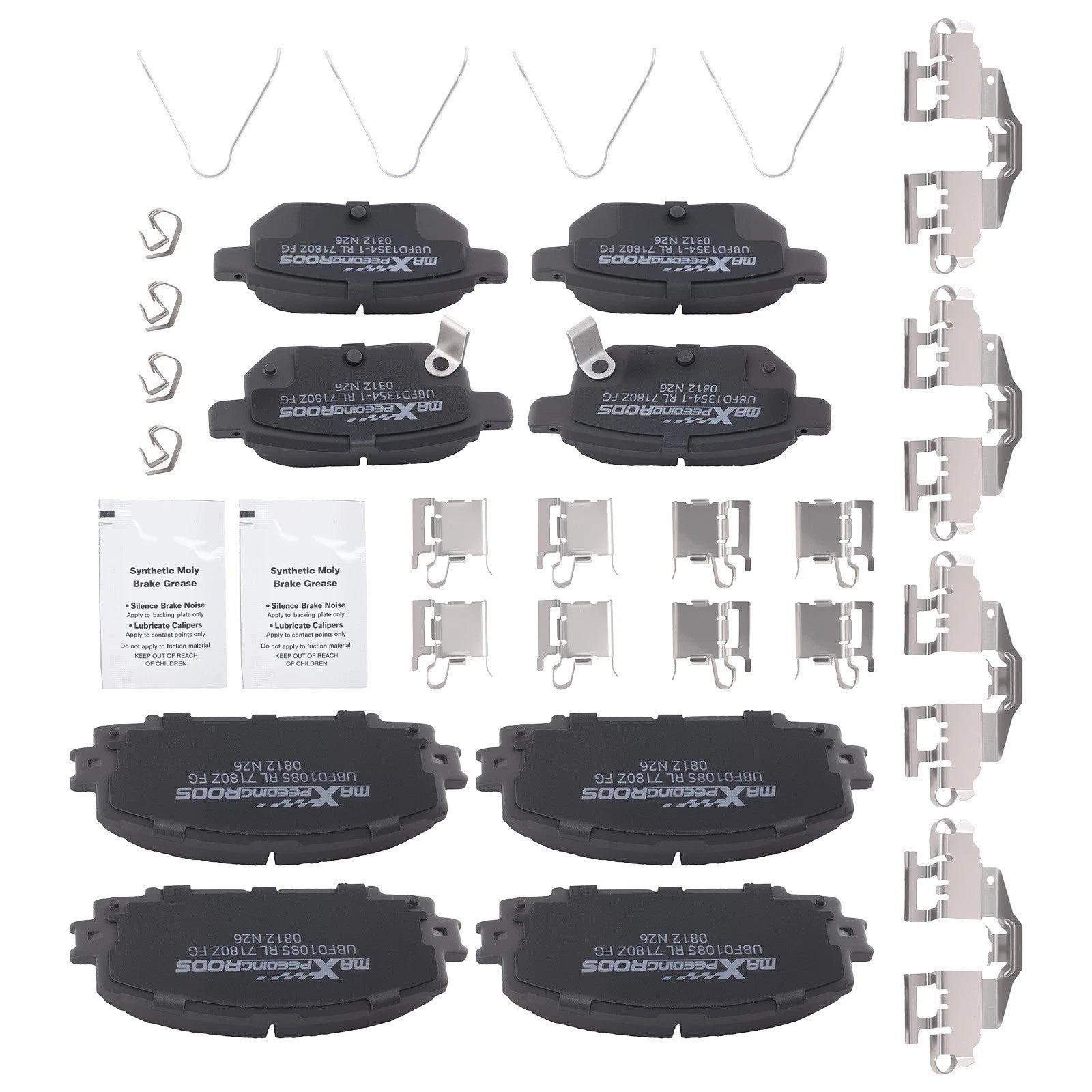 Front & Rear Ceramic Brake Pads Kit for Toyota Prius Plug-In (2012–2013)