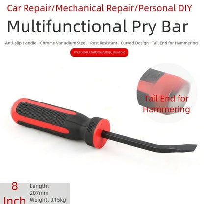 8 Inch Flat Pry Bar for Tire Repair (Ergonomic Handle, Anti Rust)