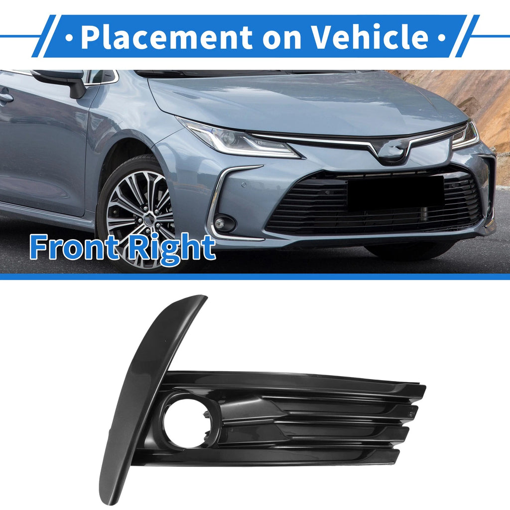 Front Right Fog Light Grill Replacement for Toyota Corolla (2017–2019)