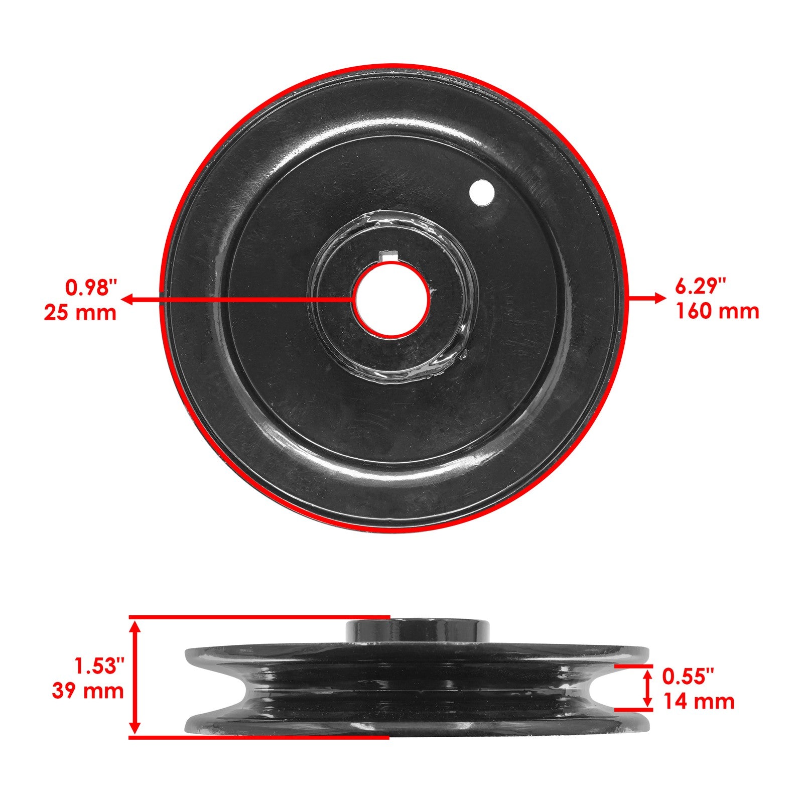 60 Inch Deck Spindle Pulley Replacement for Hustler Super Z (2019–2021)