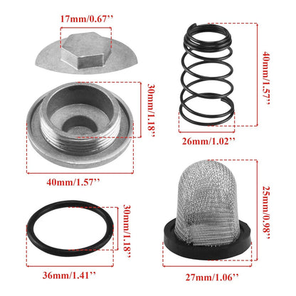 Oil Drain Plug & Filter Spring Set for GY6 50cc-150cc Scooter