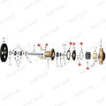Water Pump Minor Repair Kit for Volvo OMC 4/6/8 Cylinder Engine (3854287)