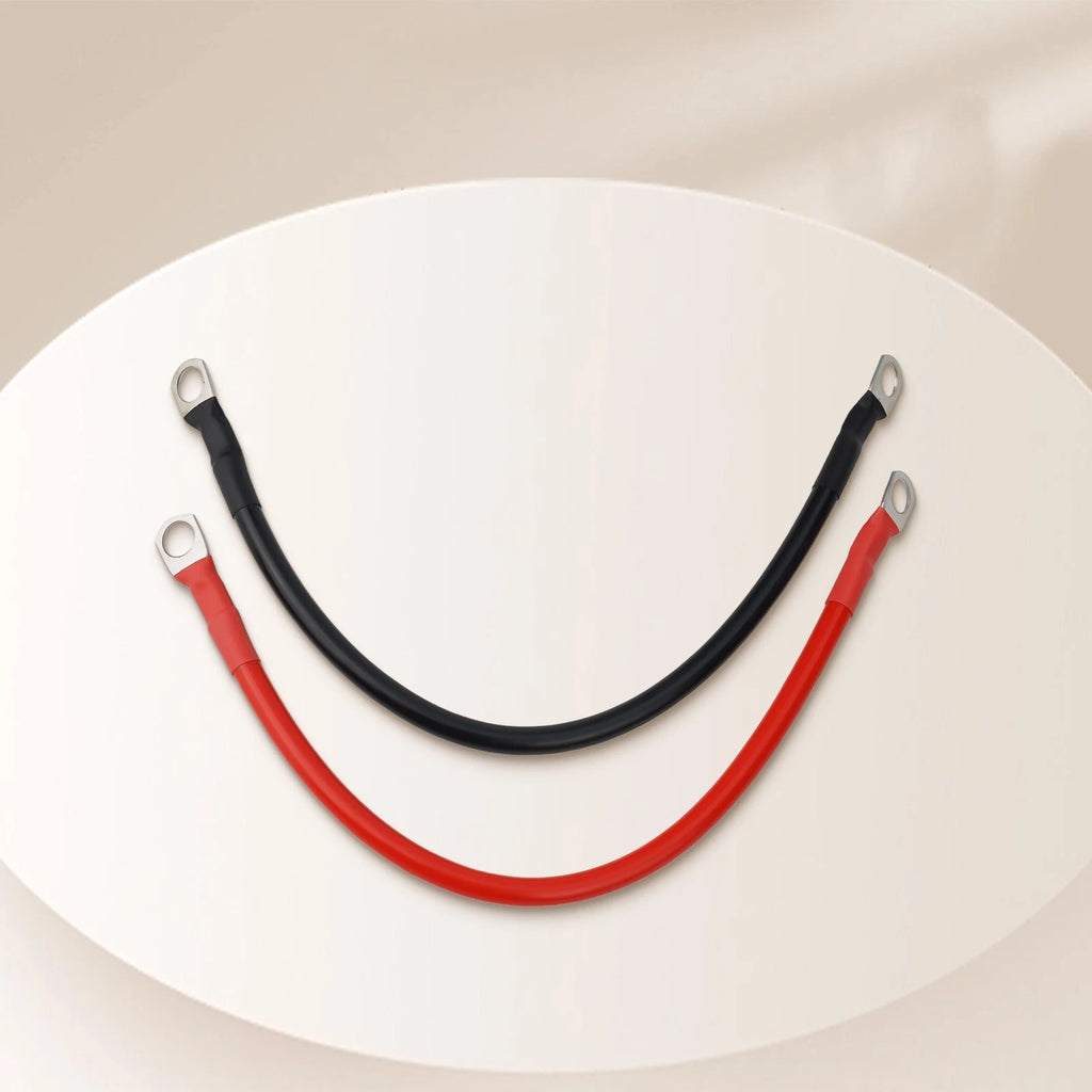 2X Copper Battery Cables for Battery Pack Wiring (30cm, 12V)