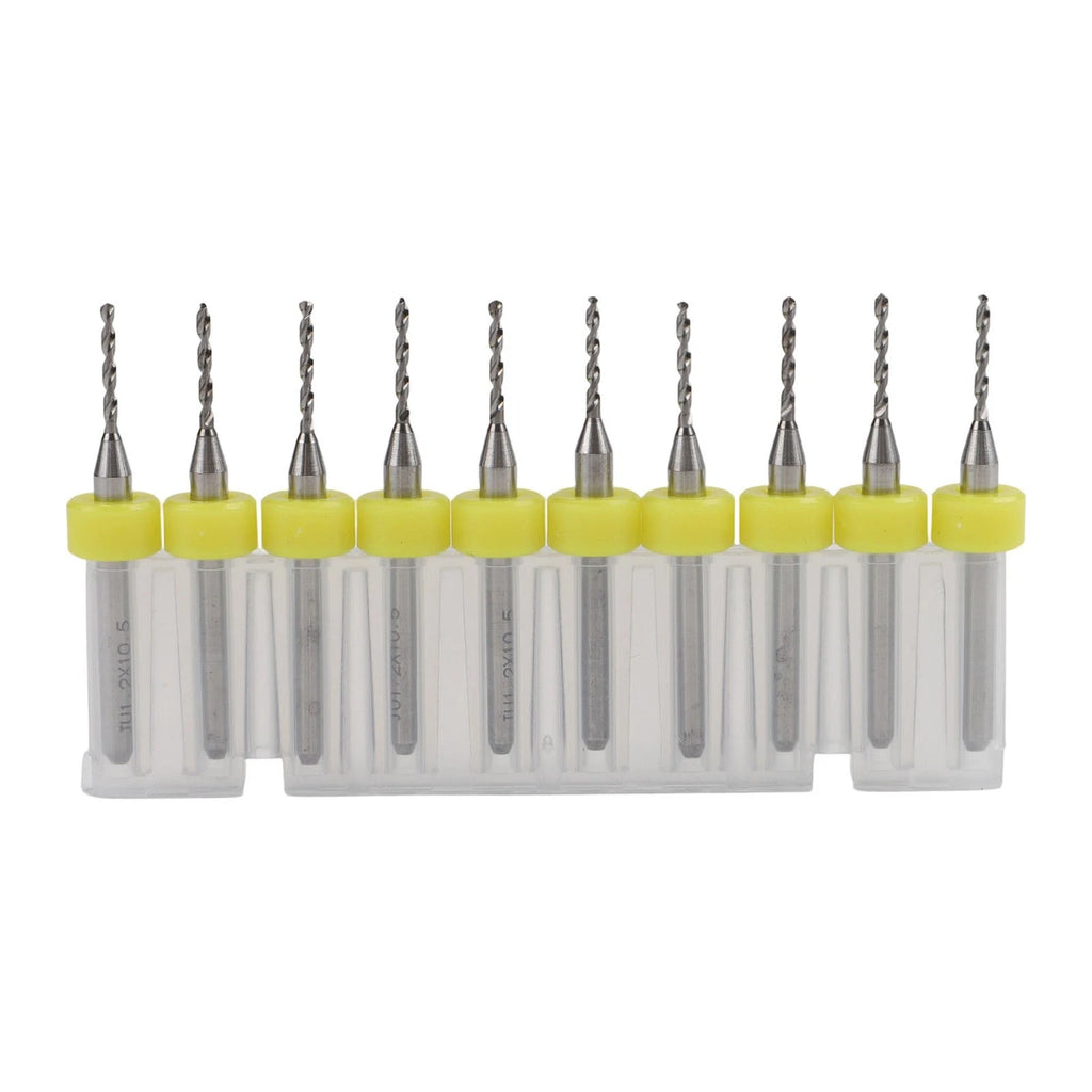 10PCS Carbide PCB Drill Bits for Metal Copper Circuit Board Projects