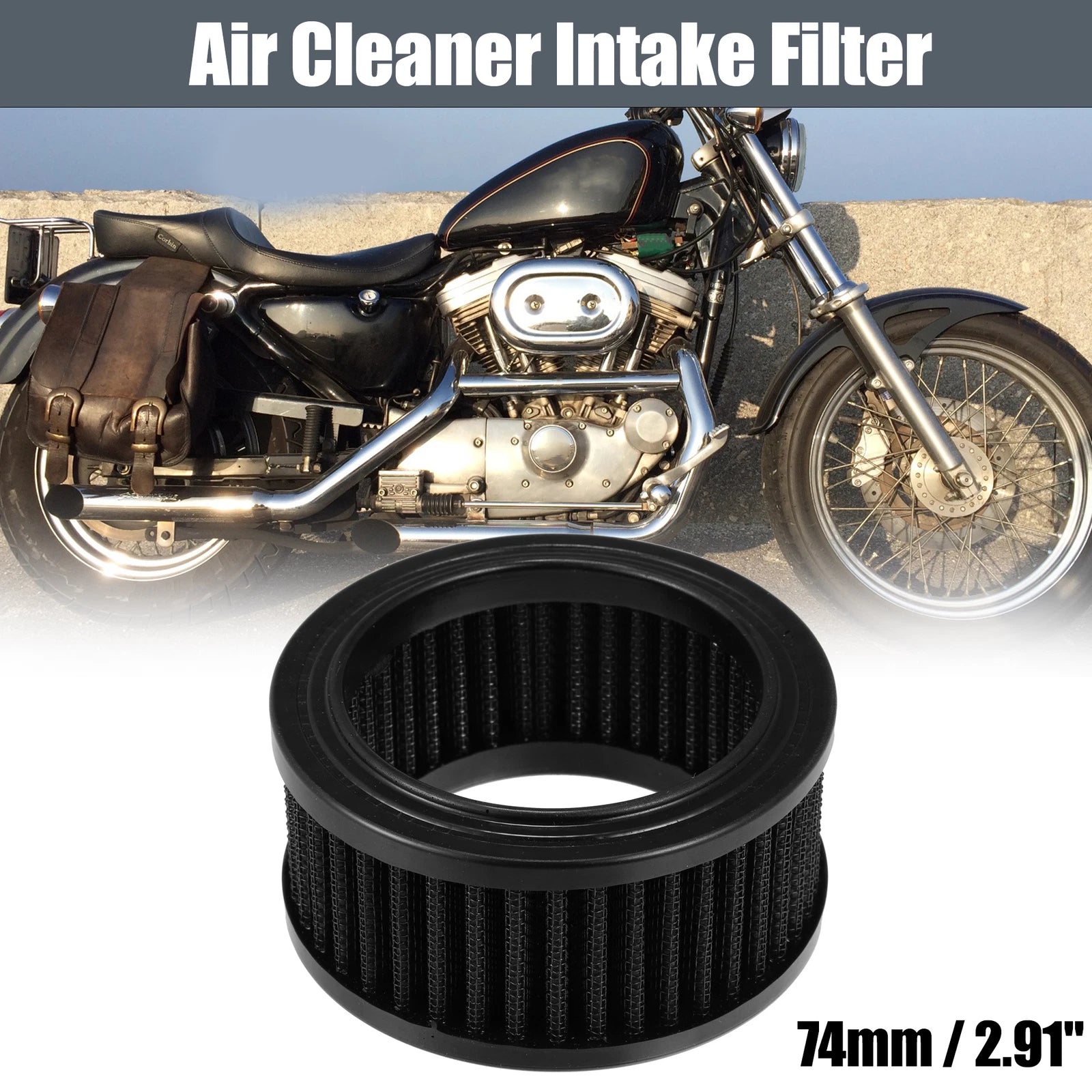 Air Filter Cleaner for Harley-Davidson Iron 883 (2009–2015) Black