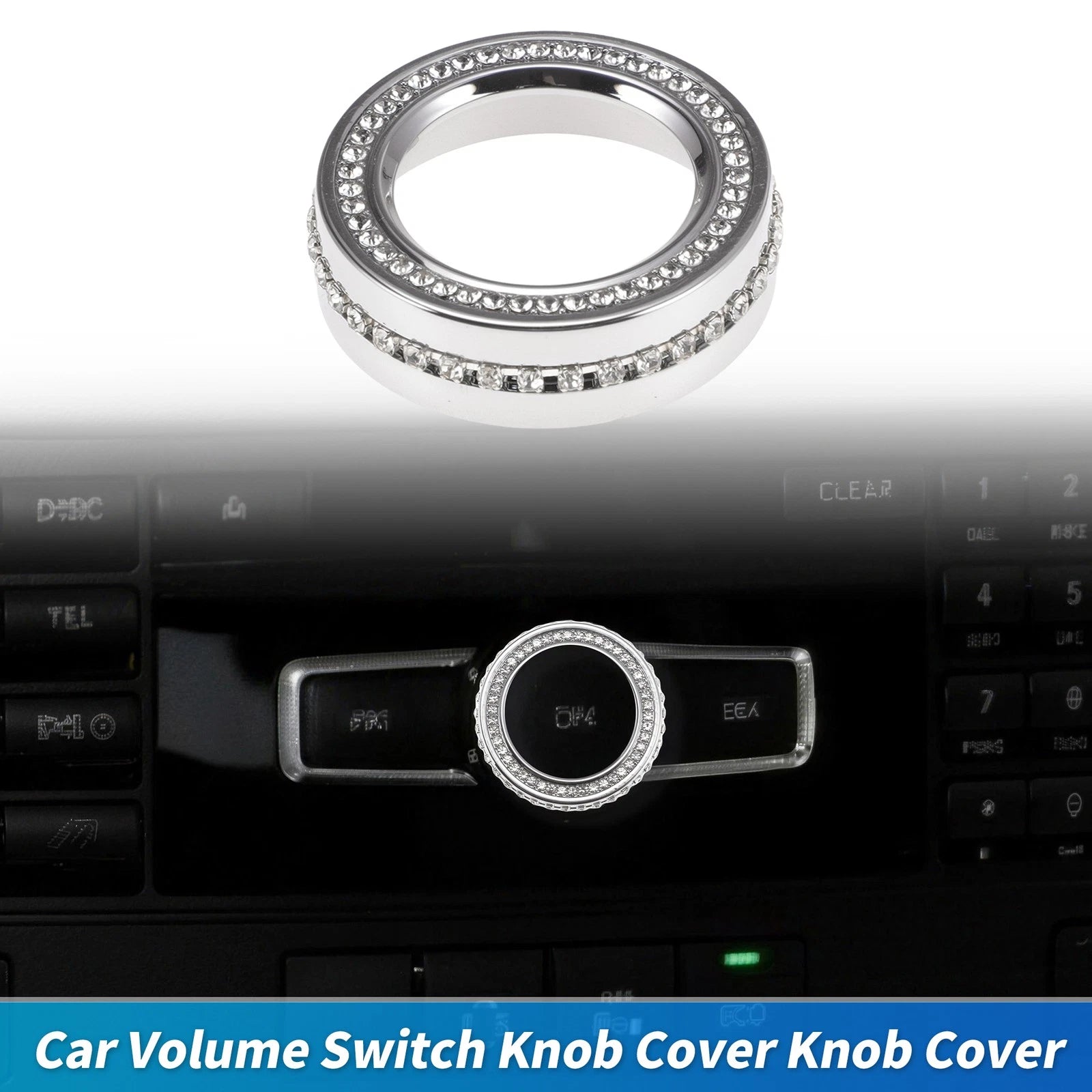 Switch Knob Button Cover Trim Ring for Mercedes Benz W204 C-Class (2007–2015)