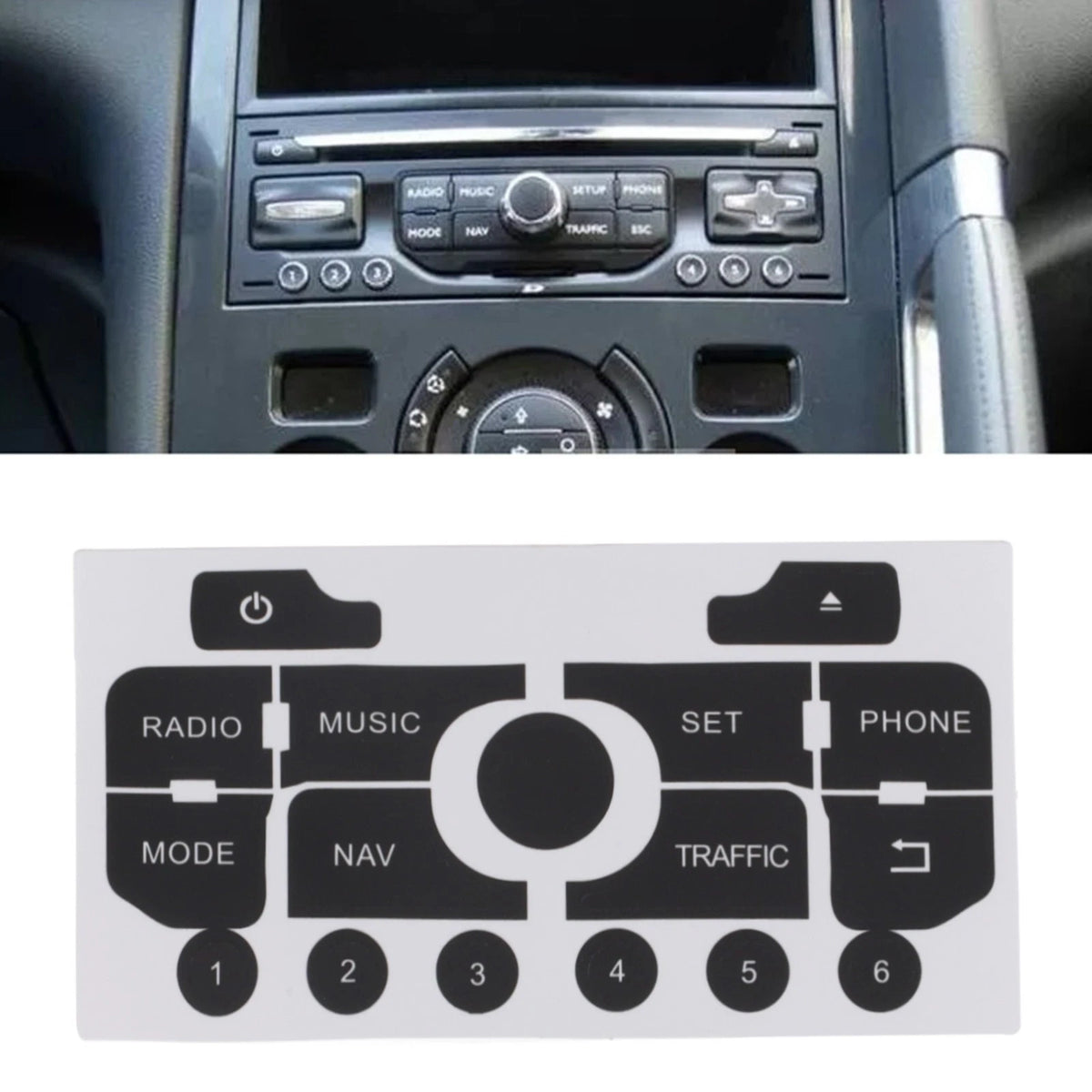 Button Repair Stickers for Peugeot 308/3008 (2014–2020)