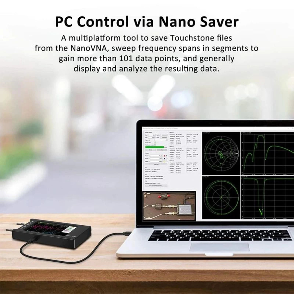 NanoVNA-H4 Vector Network Analyzer for 50KHz–1.5GHz (4" LCD)