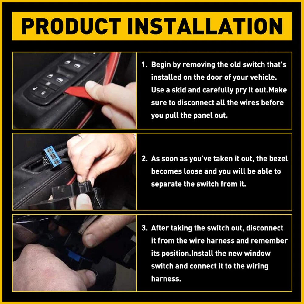 Front Door Power Window Control Switch for Dodge Ram 1500 2500 3500 4500 5500 (CV)