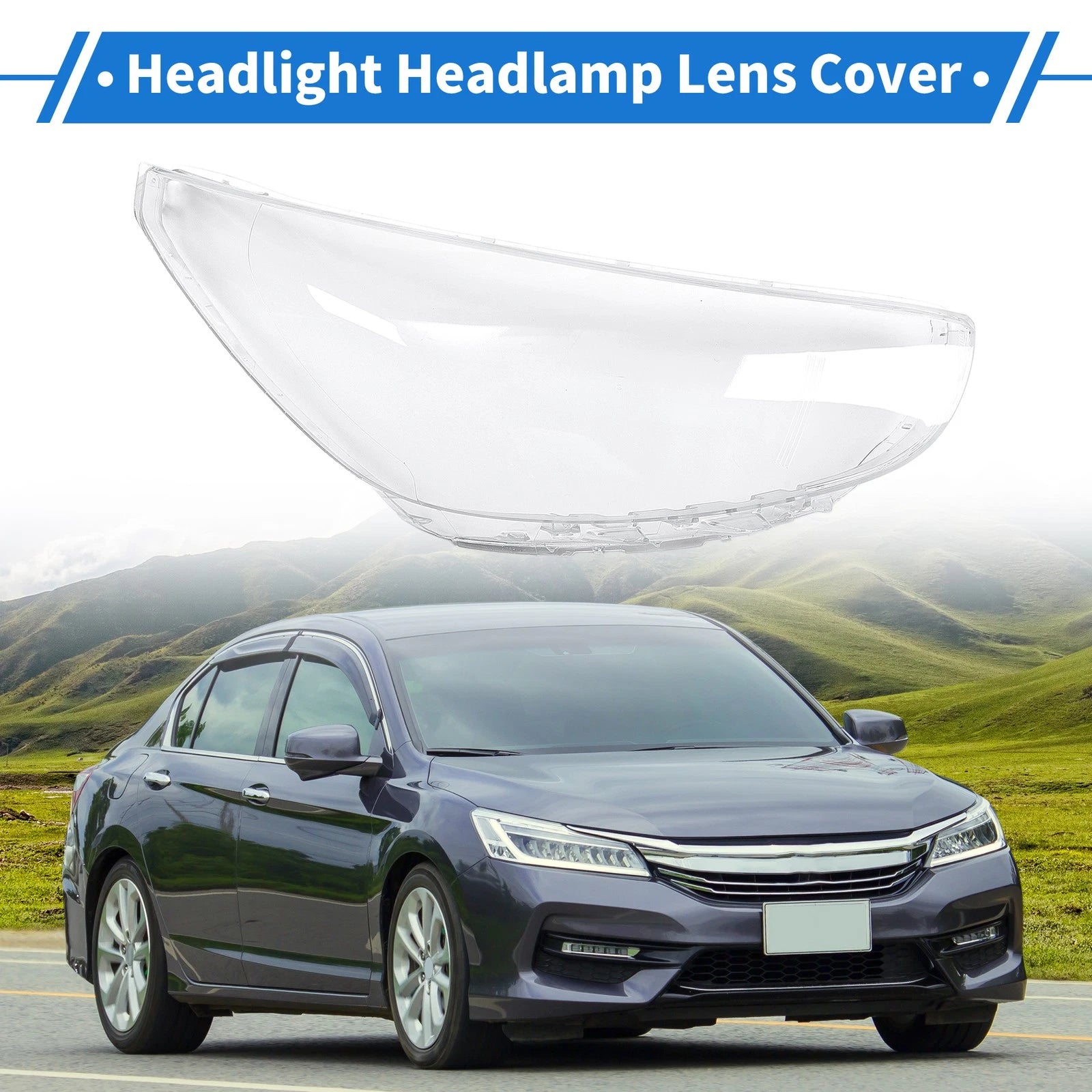 Headlight Lens Cover Front Right Replacement for Hyundai Accent (2012–2017)
