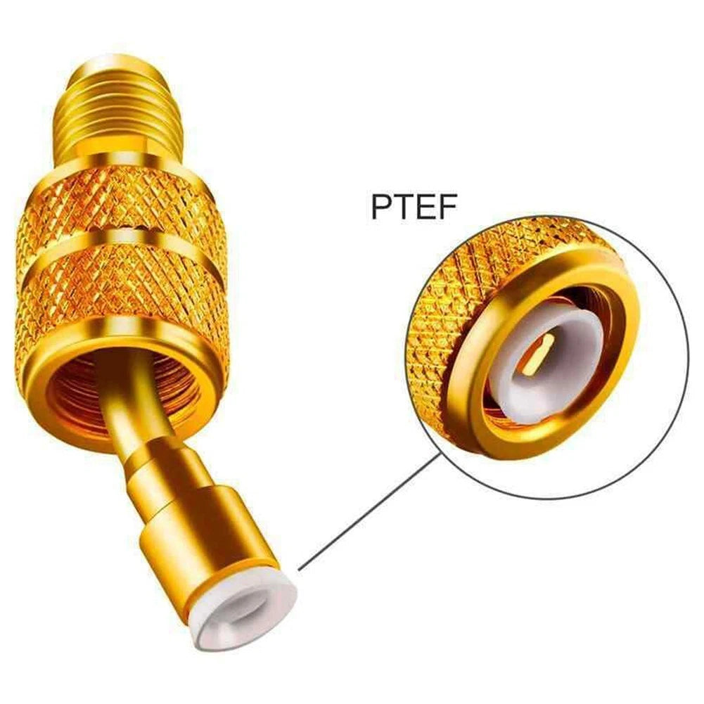 R410A Brass Charging Adapter for Automotive AC Systems (Universal)