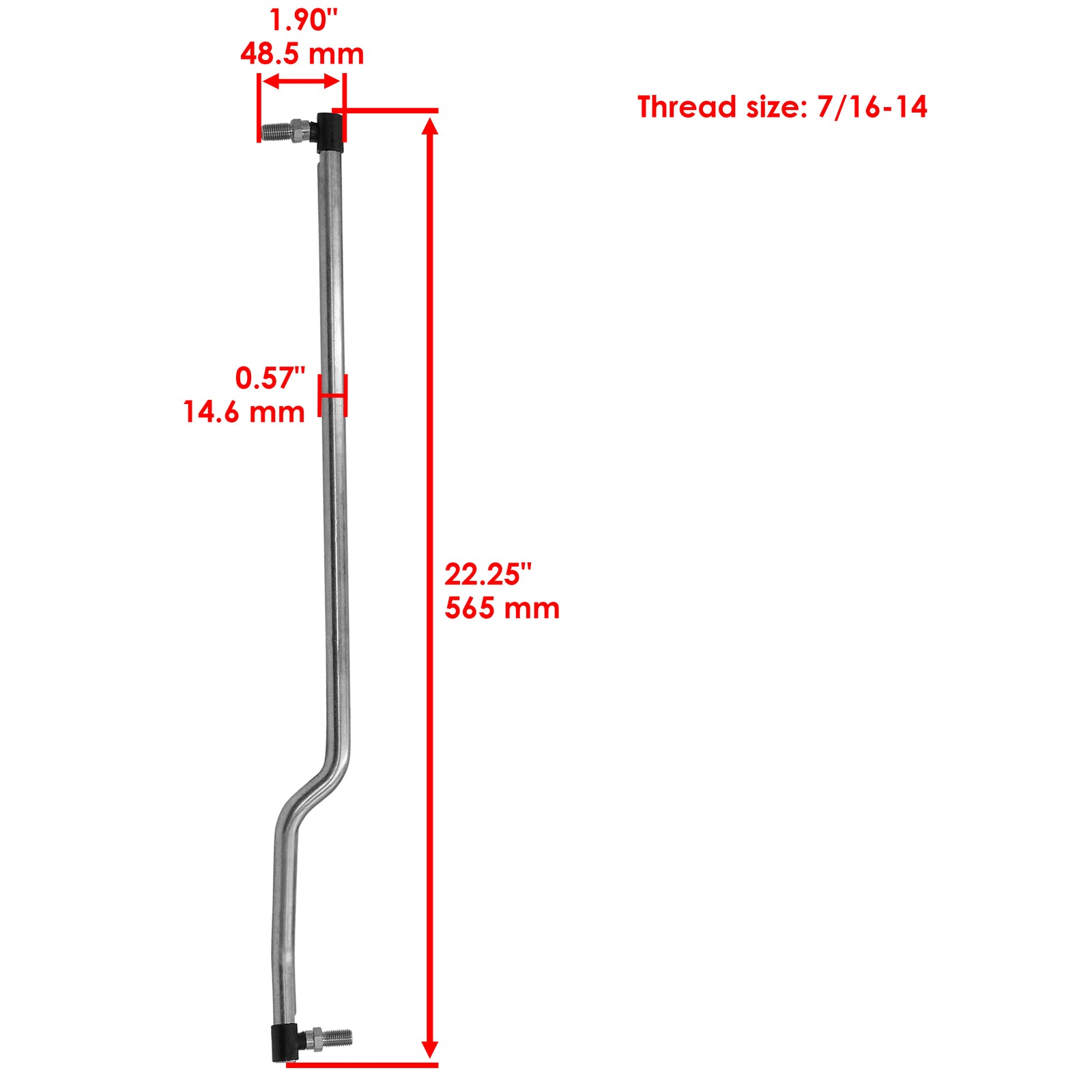 Steering Drag Link Kit for John Deere E100 E110 E120 E130 E140 (2009–2018)