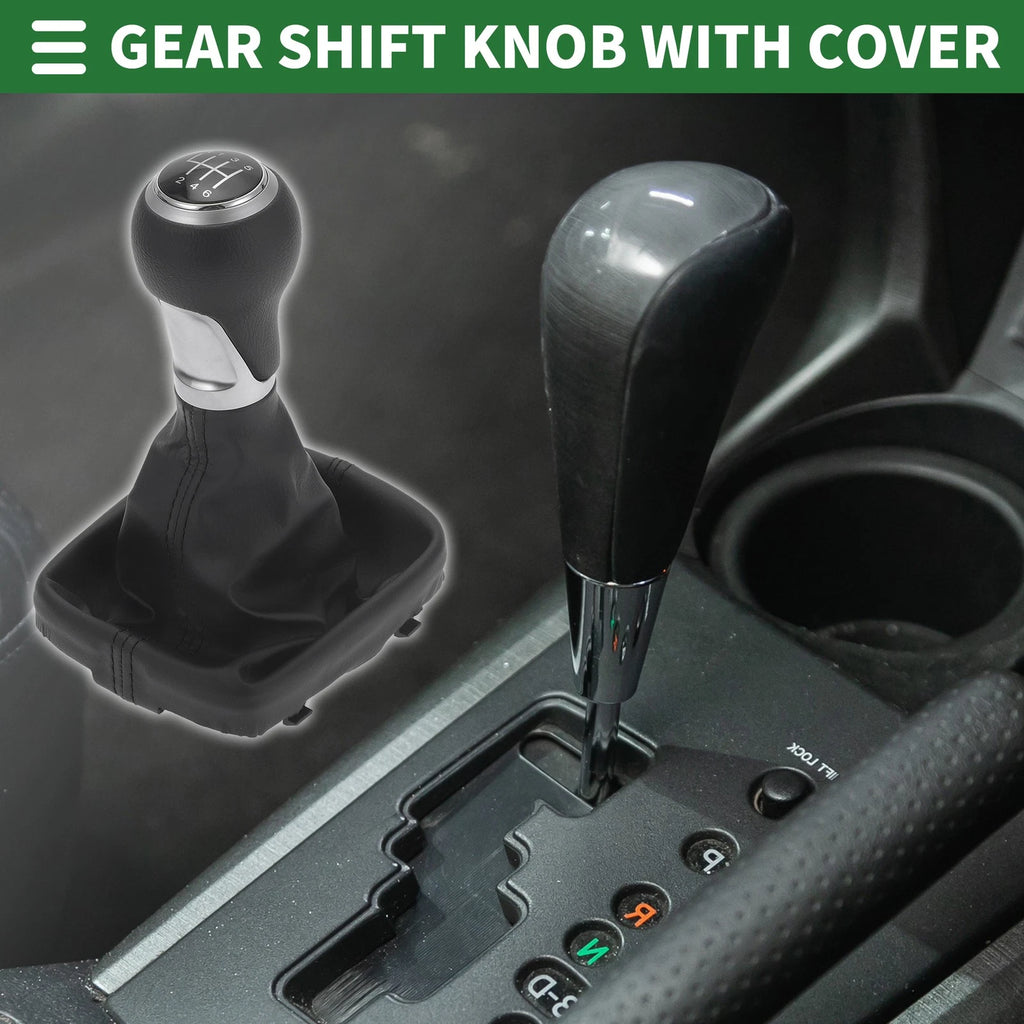 6 Speed Gear Shift Knob with Cover for Audi A3 8P (2003–2013) Matte Black