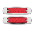 2X 12LED Sealed Side Marker Clearance Light for Trailer (Red)