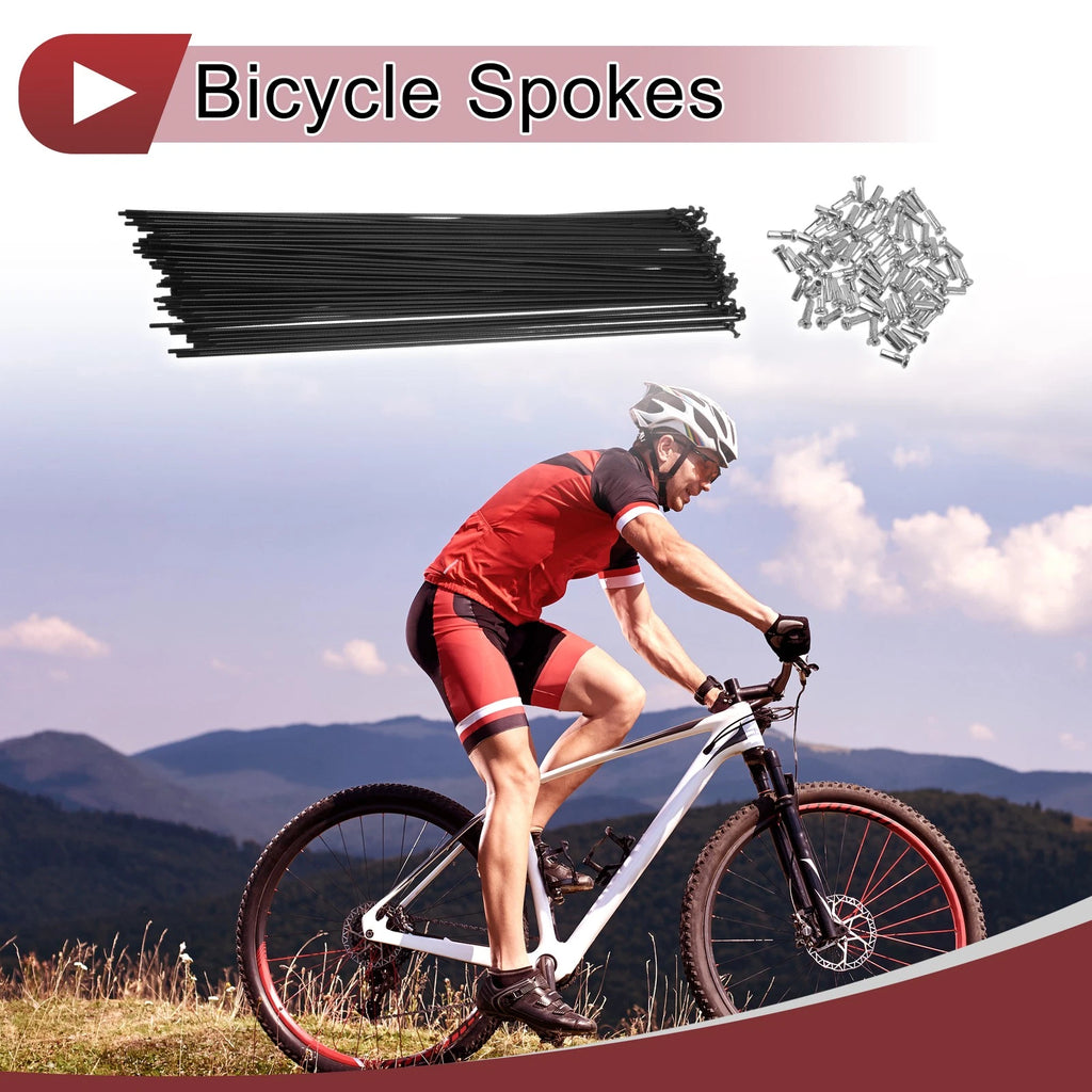 Bicycle Wheel Spokes Set 268mm Carbon Steel for 14G (All Makes Models)