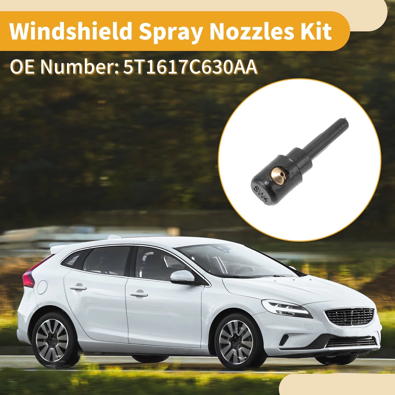 Windshield Washer Nozzle Kit Replacement for Ford Transit Connect (2002–2013)
