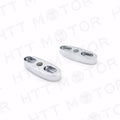 Chrome Motorcycle Mirror Block Off Plates for Universal Models (2.5" x 1")