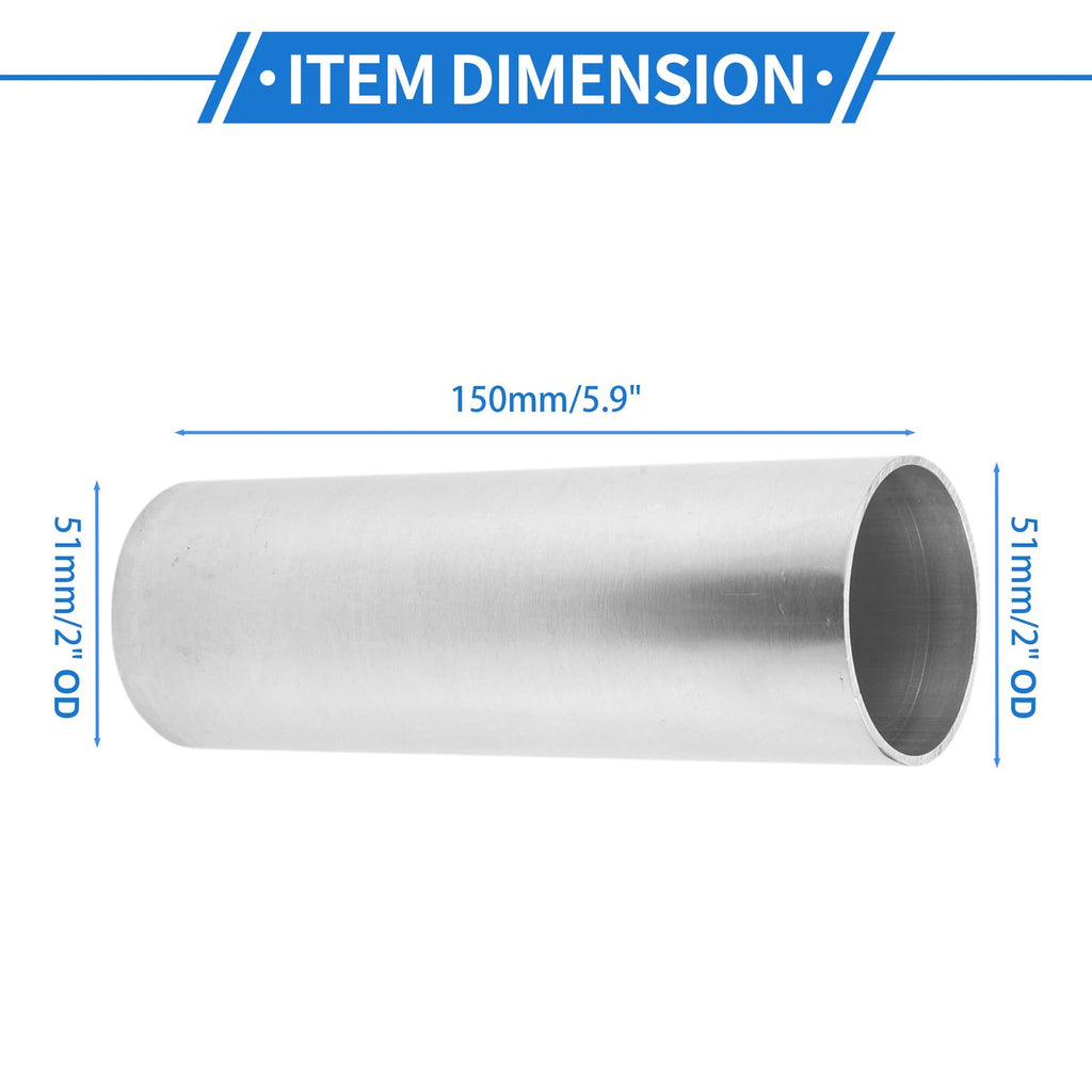 2" OD Straight Intercooler Pipe for Universal Applications (6061 Aluminum)