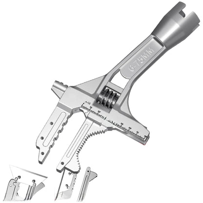 Compact Pipe Wrench 19.3 x 6.8 x 5.5 cm Chrome Vanadium