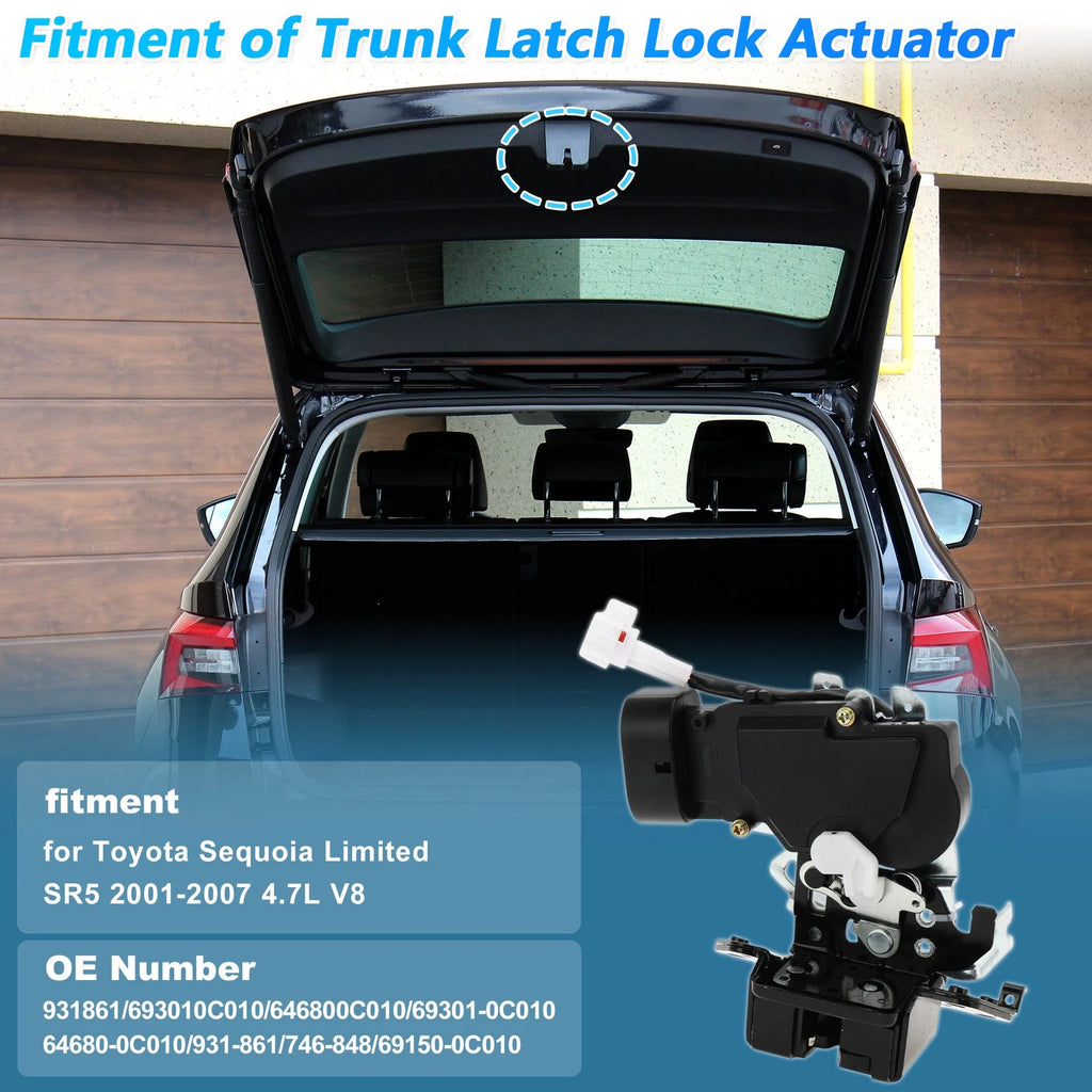 Trunk Latch Lock Actuator Replacement for Toyota Sequoia (2001–2007)