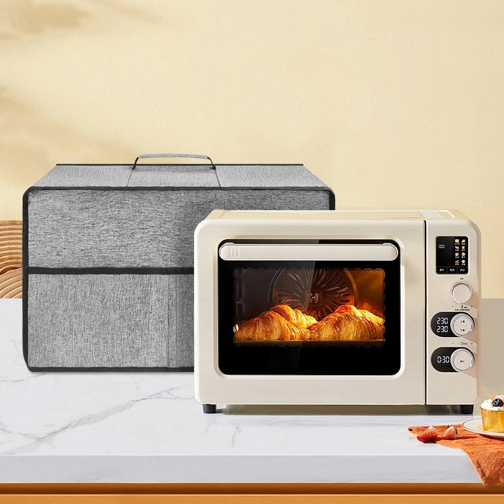 Microwave Oven Dust Cover with Large Pocket