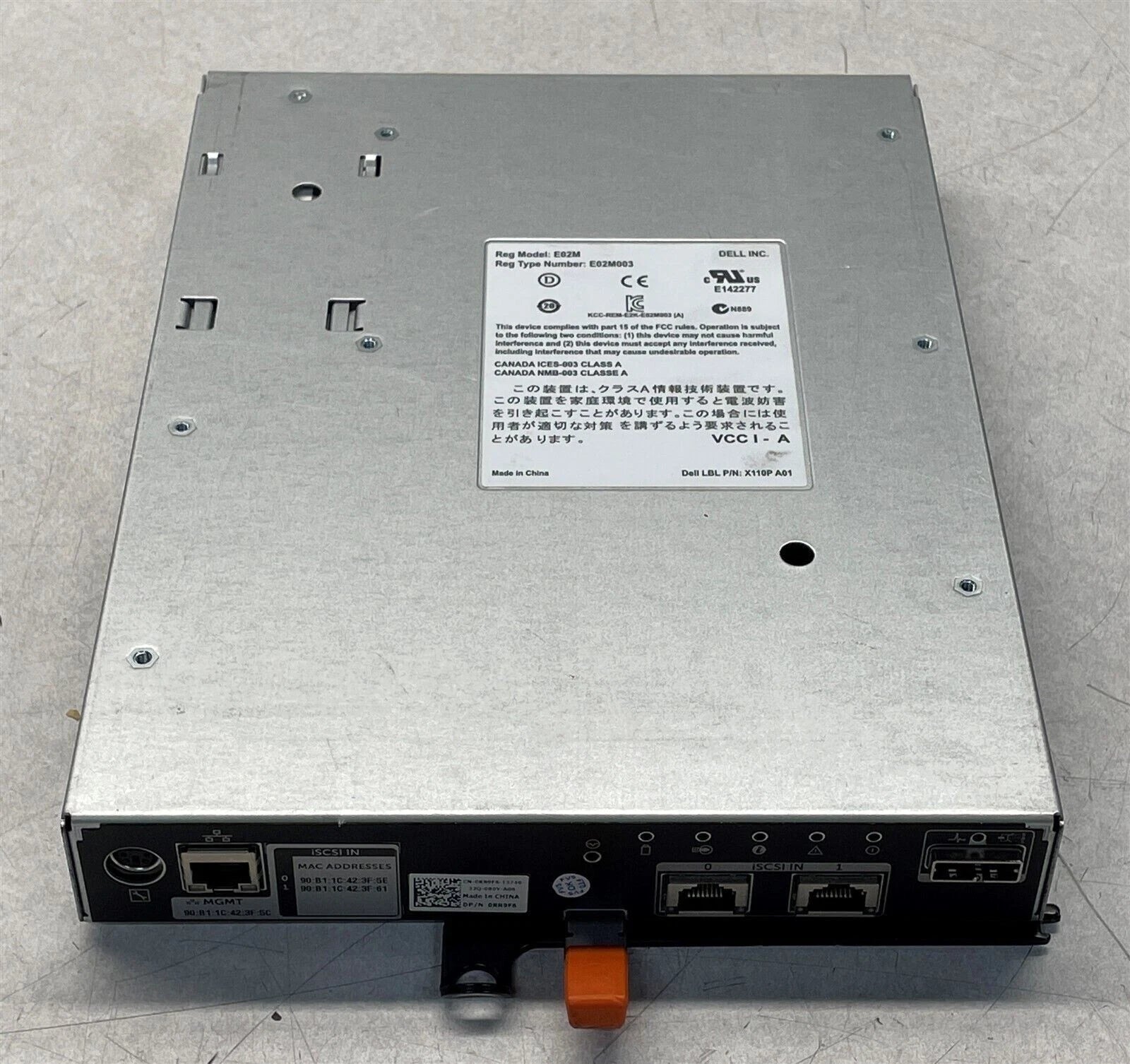 Dell RR9F6 10GB iSCSI Powervault Controller for MD36601 (E02M, E02M003)