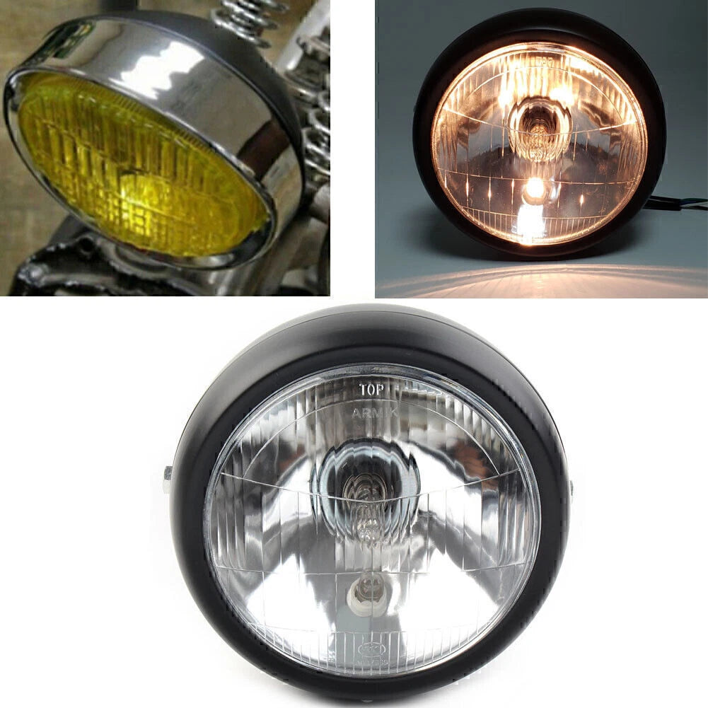 5.75" Retro Headlight for Harley Dyna FXDL, Softail, Sportster (Year Range)